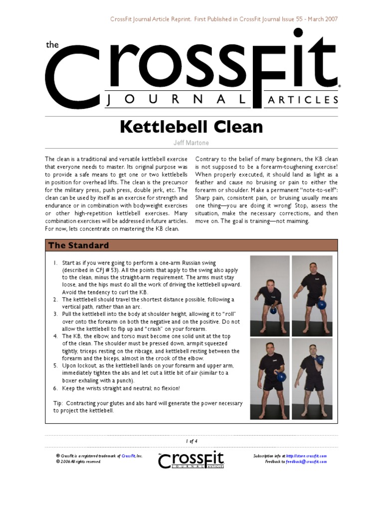 Kettlebell Cleans PDF Kettlebell Elbow