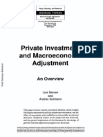 Private Investment and Macroeconomic Ad Justment: An Overview