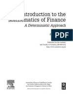 An Introduction To The Mathematics of Finance: A Deterministic Approach