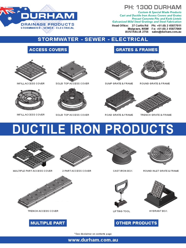 DURHAM Cast Iron Products