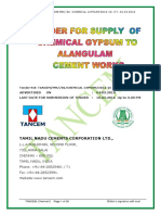 Tender Supplyof Chemical Gypsum Alangulam