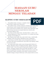 Pembiasaan Guru Sekolah Minggu