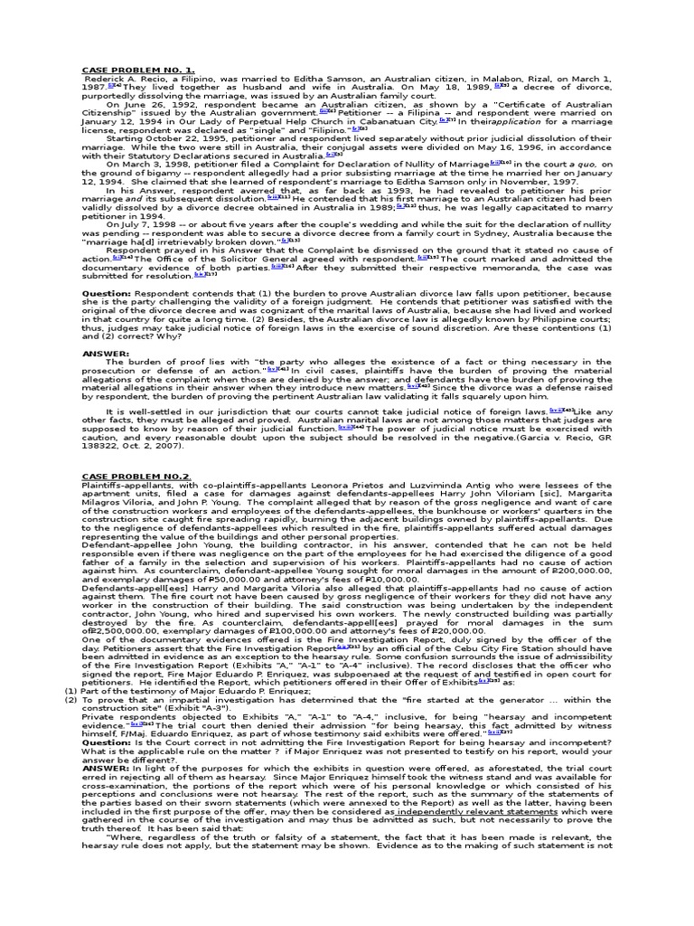 Case Problem No | PDF