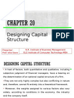 CH 20 Designing Capital Structure