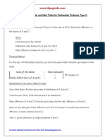 Aptitude Shortcuts and Mind Tricks For Partnership Problems Type-II