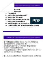 Elementos Basicos de Un Proyecto de Inversion