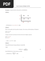 Download Least Common Multiple of Numbers by Matthew SN3033319 doc pdf