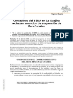 Consejeros Del SENA Rechazan Anuncios de Suspensión de Parafiscales