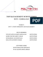 Top Management Survey Form: Dup 5 - Familia Day