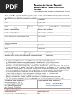 Training Renewal Approval Request Form