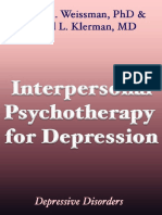 Interpersonal Psychotherapy For Depression - Myrna M Weissman PHD