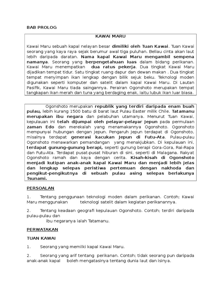 Kajian Novel Naratif Ogonshoto
