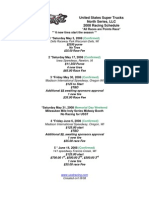 USST North 2008 Schedule