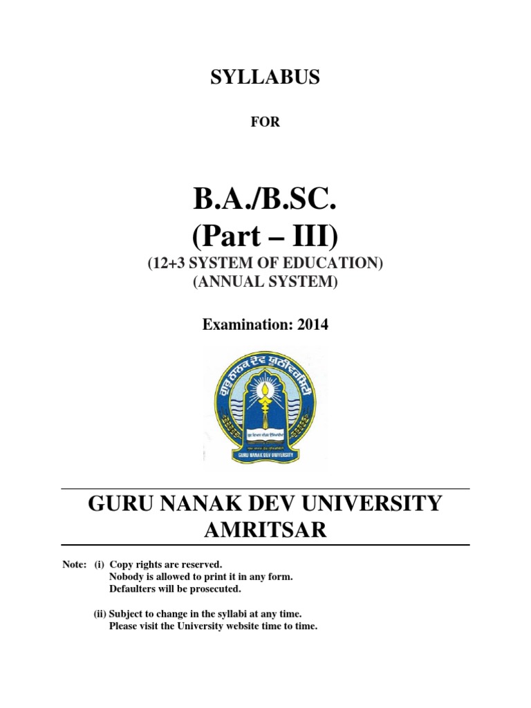BA BSC Part III | PDF | Punjab | Journalism