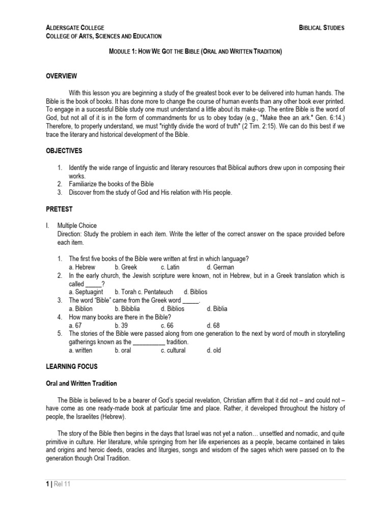 How we got the bible pdf book of genesis israelites