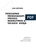 Teknis Pembuatan Surat Lamaran Kerja (Tulisan Atau Email), Resume, Tes Psikotes, Dan Intervew