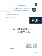 La Calidad de Servicio (1)