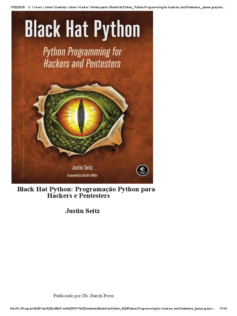 Black Hat Python para Hackers e Pentesters | PDF
