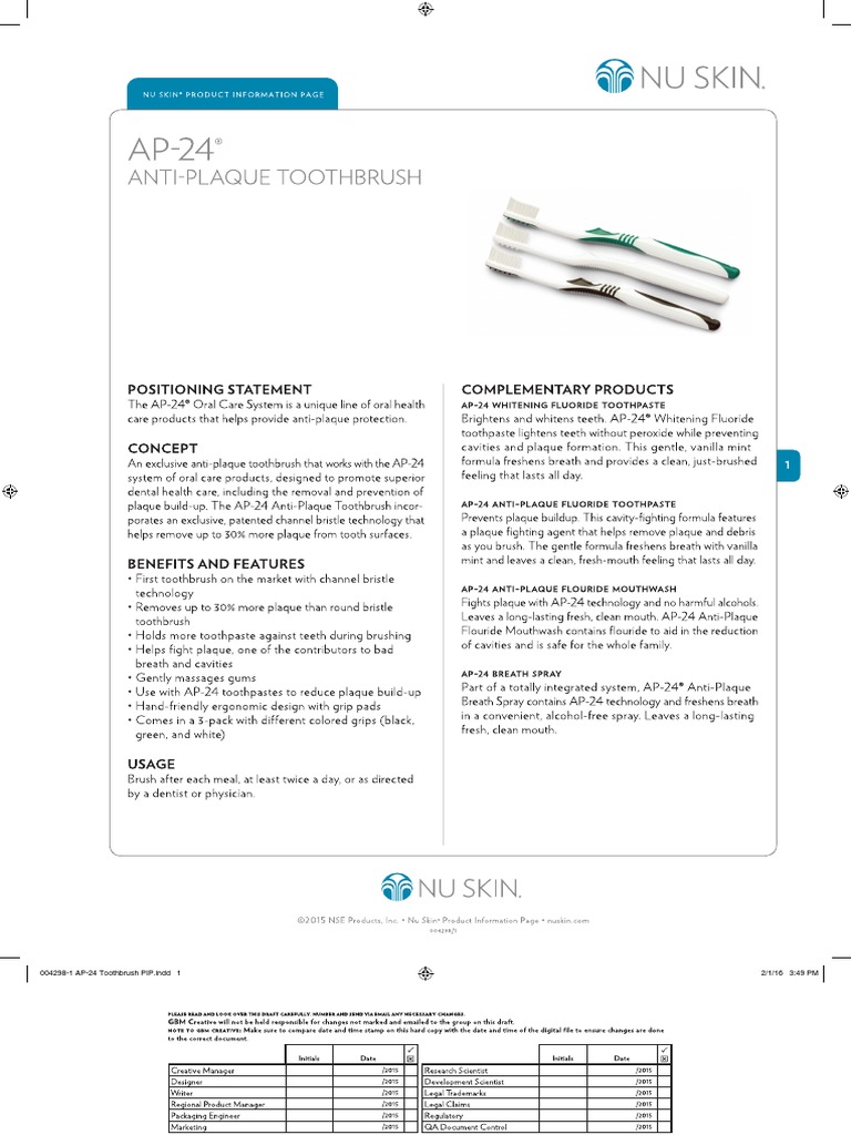 Ap24 Toothpaste | PDF