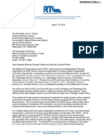 NCTCOG Letter to DOJ About Volkswagen