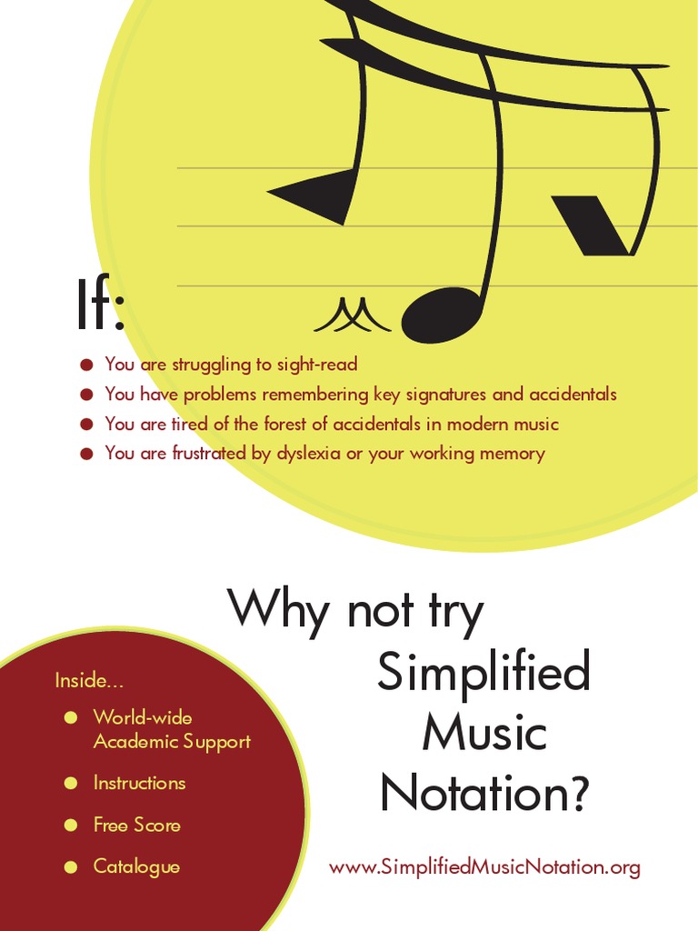 Simplified Music Notation | Musical Notation | Working Memory