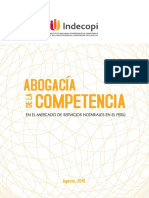 Abogacía de La Competencia en El Mercado de Servicios Notariales en El Perú