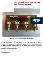 Lm1036 - Circuito de Controle de Tons Estéreo Graves, Agudos, Volume