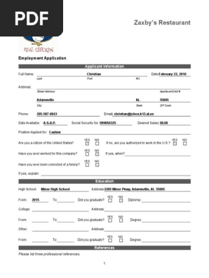 job application private
