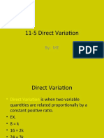 11-5 Direct Variation: By: Me