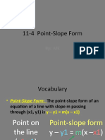 11-4 Point-Slope Form: By: Me