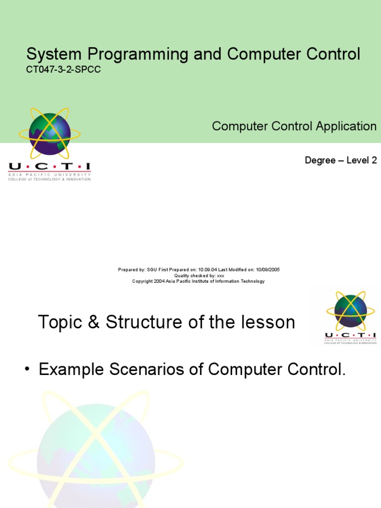 System Programming and Computer Control | PDF