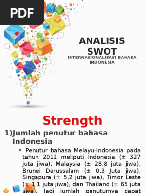  Analisis swot dapat diterapkan dengan cara menganalisis dan memilah berbagai hal yang mem Analisis Swot Bahasa Indonesia