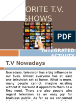Favorite T.V. Shows: Integrated Activity