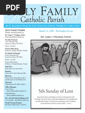 March 13 16 Eucharist Mass Liturgy