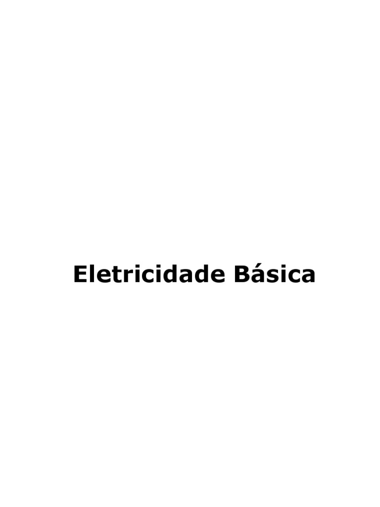 Noções Básicas de Eletricidade | PDF | Rede elétrica | Eletricidade