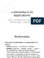 Multimedia & Its Applications: L001: Introductory Concepts: Multimedia - Definitions