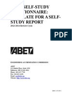 ABET SELF-STUDY QUESTIONNAIRE: TEMPLATE FOR A SELF-STUDY REPORT