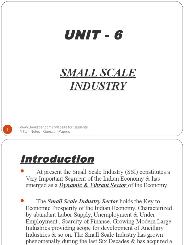 Small Scale Industry Insights | PDF | Economic Development ...
