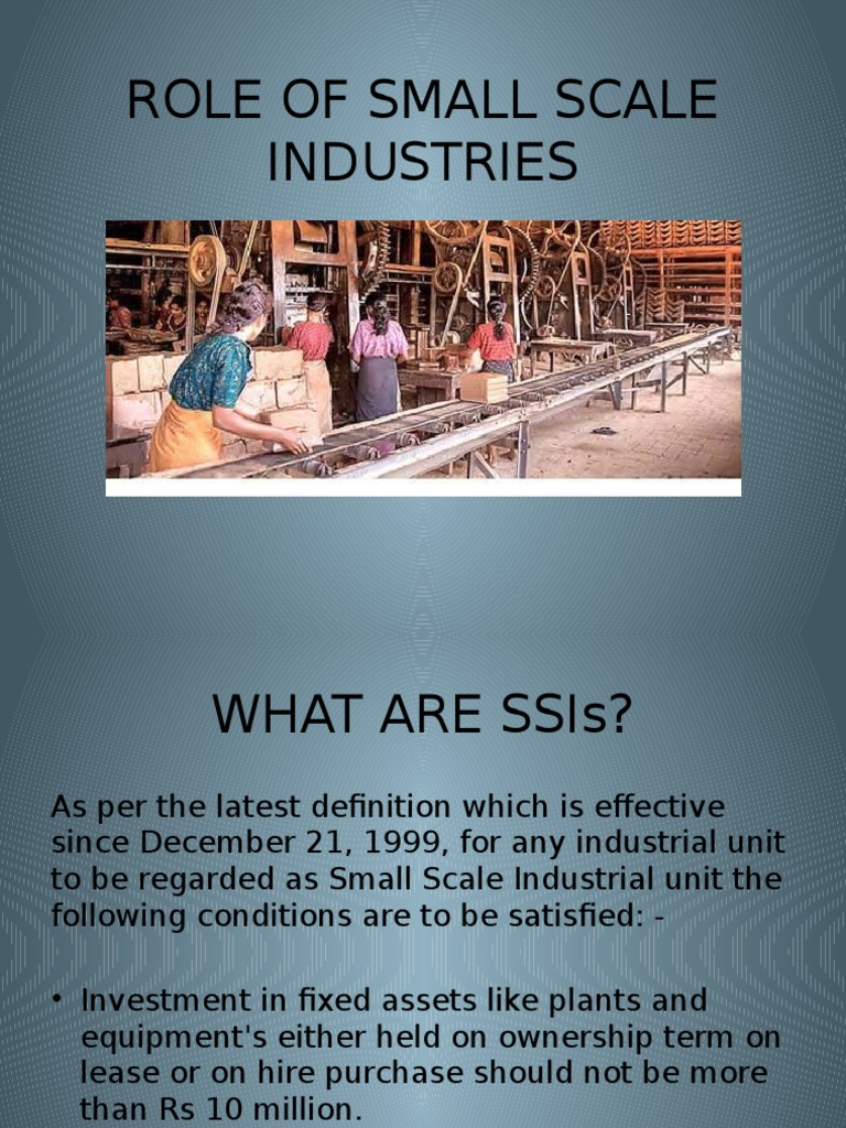 Importance of Small Scale Industries | PDF | Resource | Employment