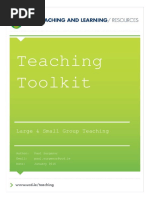 Teaching Toolkit: Large & Small Group Teaching