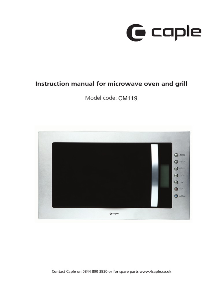 CM119 Instruction Manual PDF Ac Power Plugs And Sockets Oven