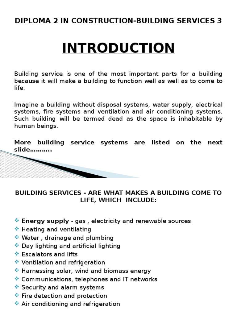 Essential Building Services Overview | PDF | Air Conditioning | Hvac