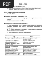 RISC_CISC_RESUMO