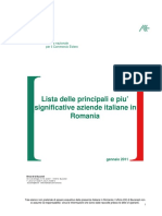 Elenco Delle Principali e Piu' Significative Aziende Italiane in Romania