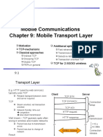 Mobile Communications Chapter 9: Mobile Transport Layer: Motivation TCP-mechanisms Classical Approaches
