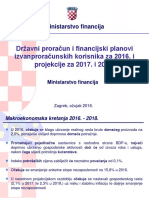 Državni Proračun I Financijski Planovi Izvanproračunskih Korisnika Za 2016. I Projekcije Za 2017. I 2018.