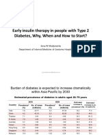 Early Insulin Therapy in People With Type 2 Diabetes, Why, When and How To Start?