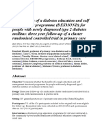 Effectiveness of diabetes education and self-management programme at 3 years