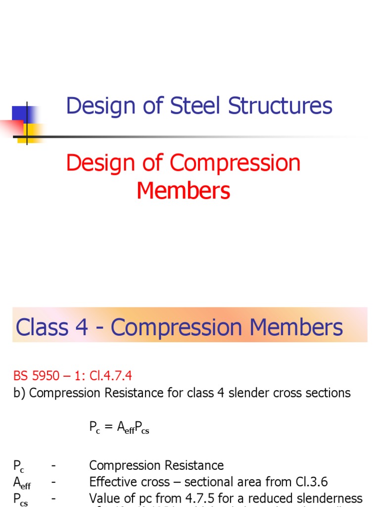 Design of Slender Compression Members | PDF