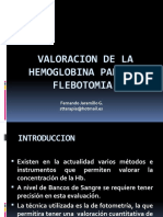 Valoracion de HB para La Flebotomia